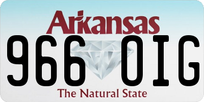 AR license plate 966OIG