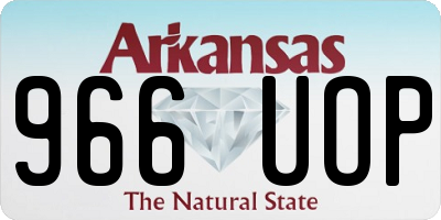 AR license plate 966UOP