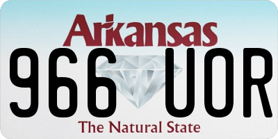 AR license plate 966UOR
