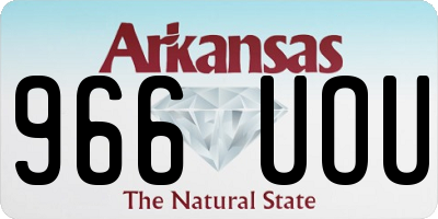 AR license plate 966UOU