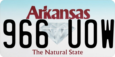 AR license plate 966UOW