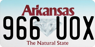 AR license plate 966UOX
