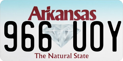 AR license plate 966UOY