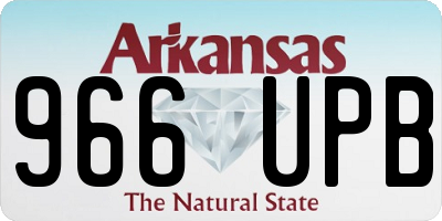 AR license plate 966UPB