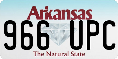 AR license plate 966UPC