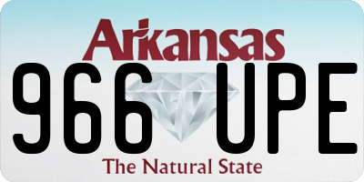 AR license plate 966UPE