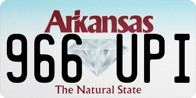 AR license plate 966UPI