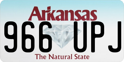AR license plate 966UPJ