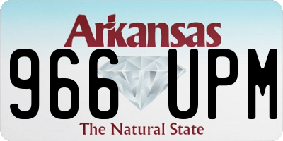 AR license plate 966UPM