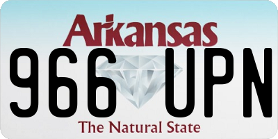 AR license plate 966UPN