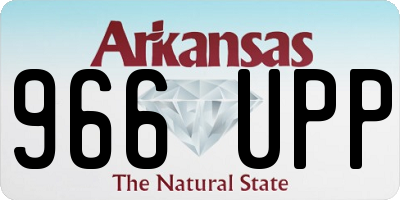 AR license plate 966UPP
