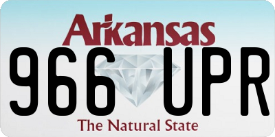 AR license plate 966UPR