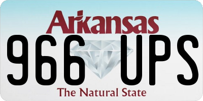 AR license plate 966UPS