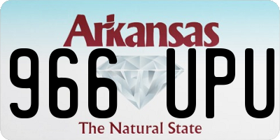 AR license plate 966UPU