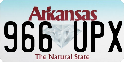 AR license plate 966UPX