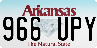 AR license plate 966UPY