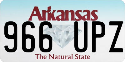 AR license plate 966UPZ