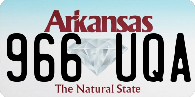 AR license plate 966UQA