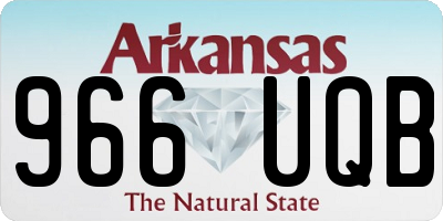 AR license plate 966UQB