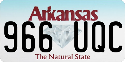 AR license plate 966UQC