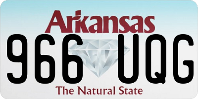 AR license plate 966UQG