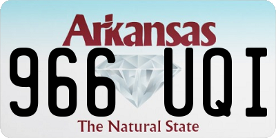 AR license plate 966UQI