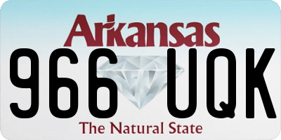 AR license plate 966UQK