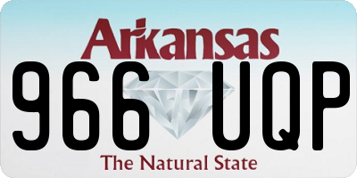 AR license plate 966UQP
