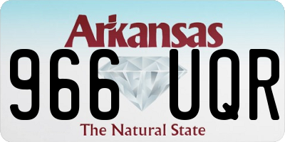 AR license plate 966UQR