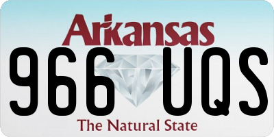 AR license plate 966UQS