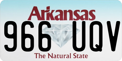 AR license plate 966UQV