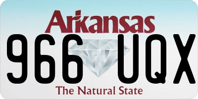 AR license plate 966UQX