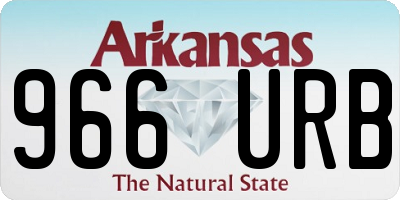 AR license plate 966URB