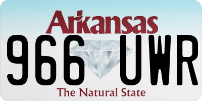 AR license plate 966UWR