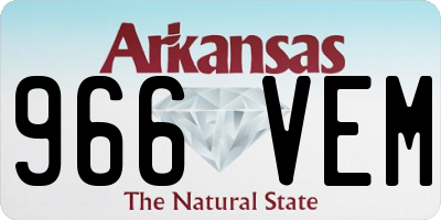 AR license plate 966VEM