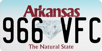 AR license plate 966VFC