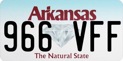 AR license plate 966VFF