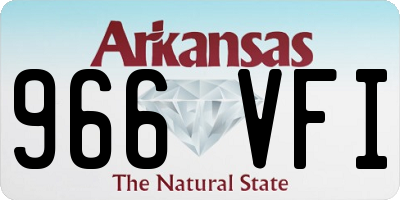 AR license plate 966VFI