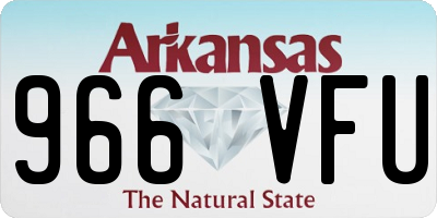 AR license plate 966VFU