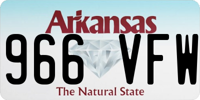 AR license plate 966VFW