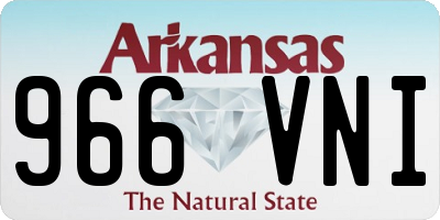 AR license plate 966VNI