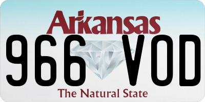 AR license plate 966VOD