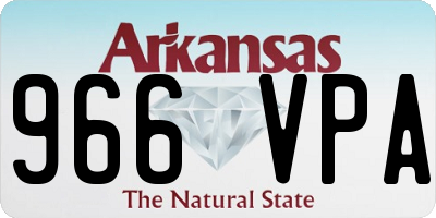 AR license plate 966VPA