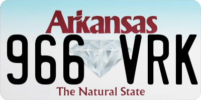 AR license plate 966VRK