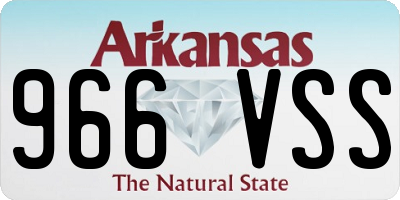 AR license plate 966VSS