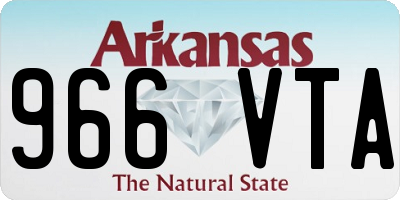 AR license plate 966VTA
