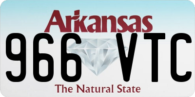 AR license plate 966VTC