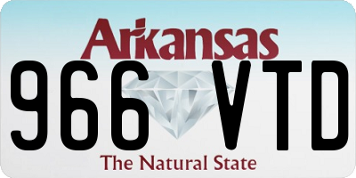 AR license plate 966VTD