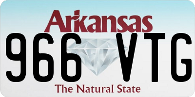AR license plate 966VTG
