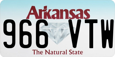 AR license plate 966VTW
